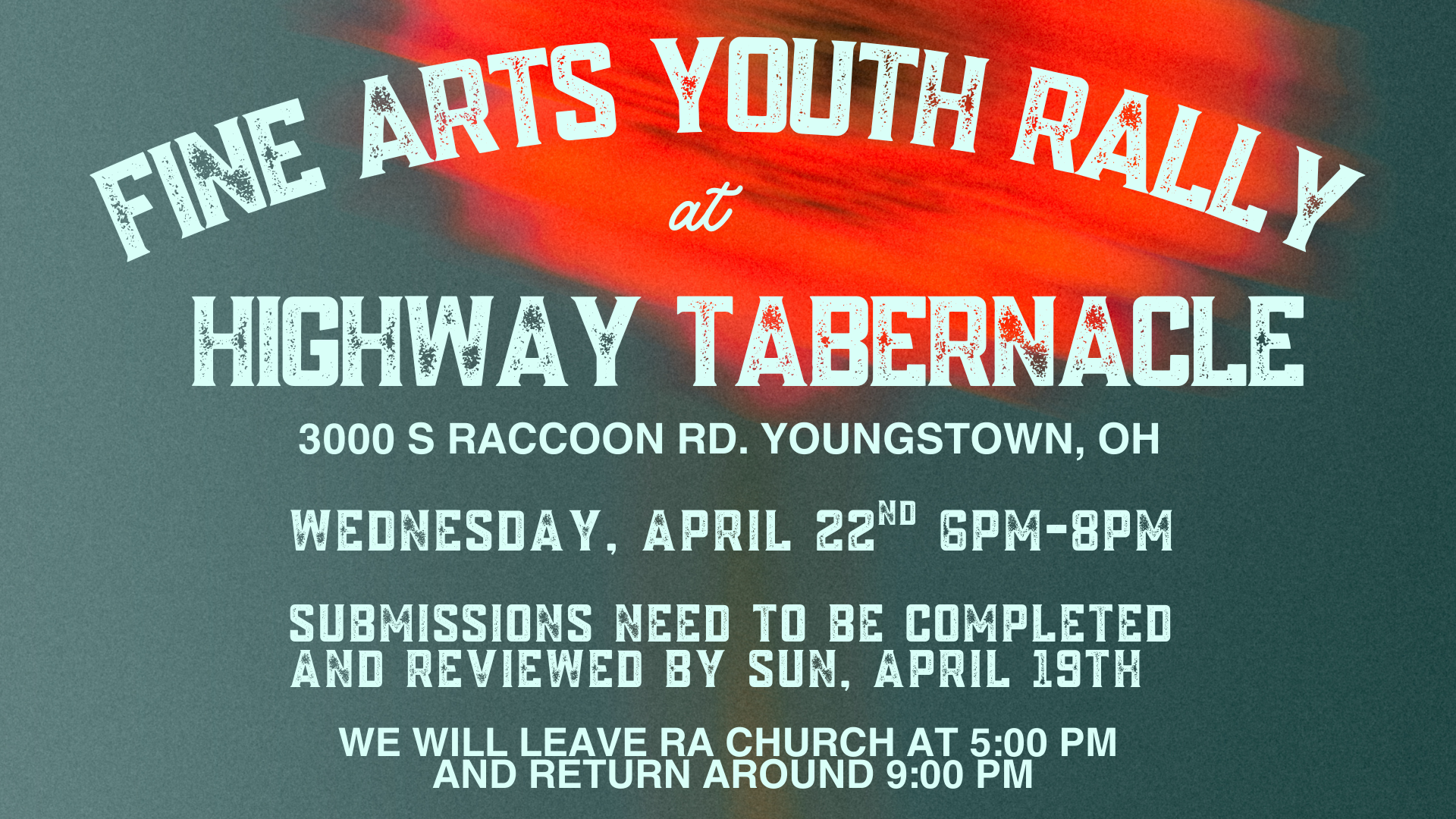 Red and Green Blurry Floral Sermon Church Presentation (Presentation)